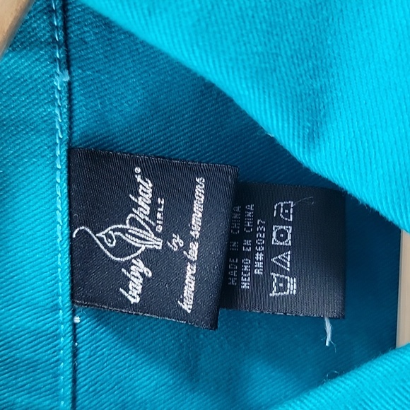 Baby Phat girlz 90s Inspired Graphic Logo Embroidered button Teal jean jacket XL - Picture 5 of 7